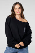 Sudadera hombros descubiertos