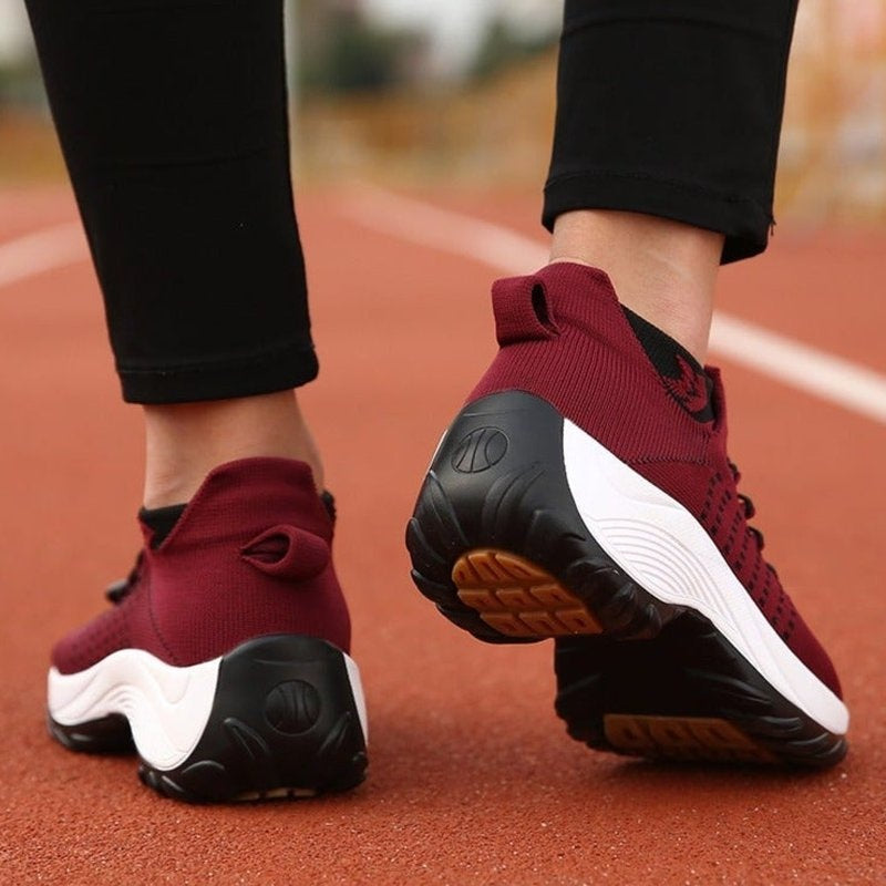 Adriana | Zapatillas Plataforma Deportivas Mujer Cordones Tejido