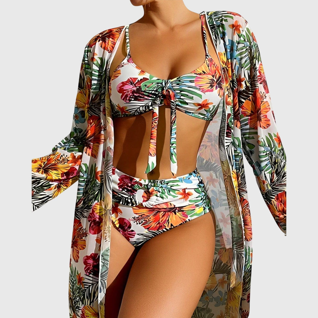 Isabel | Conjunto de Bikini Estampado de Impresión Tropical para Mujer
