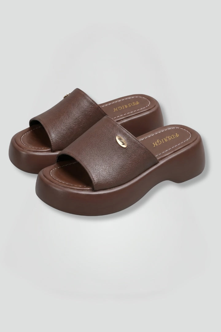 Aitana | Zapatillas Plataforma Sin Cordones Mujer Punta Abierta