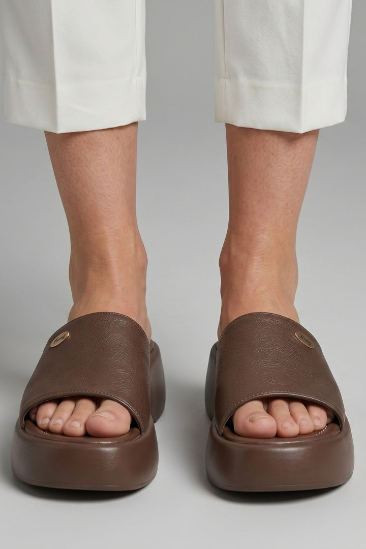 Aitana | Zapatillas Plataforma Sin Cordones Mujer Punta Abierta