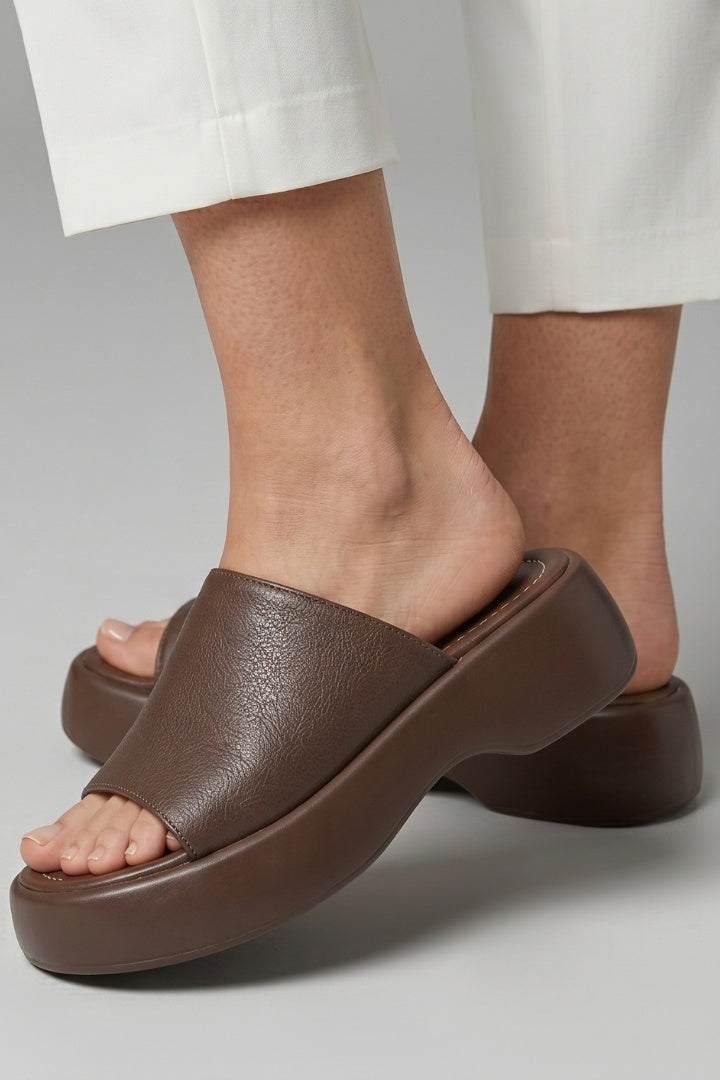Aitana | Zapatillas Plataforma Sin Cordones Mujer Punta Abierta