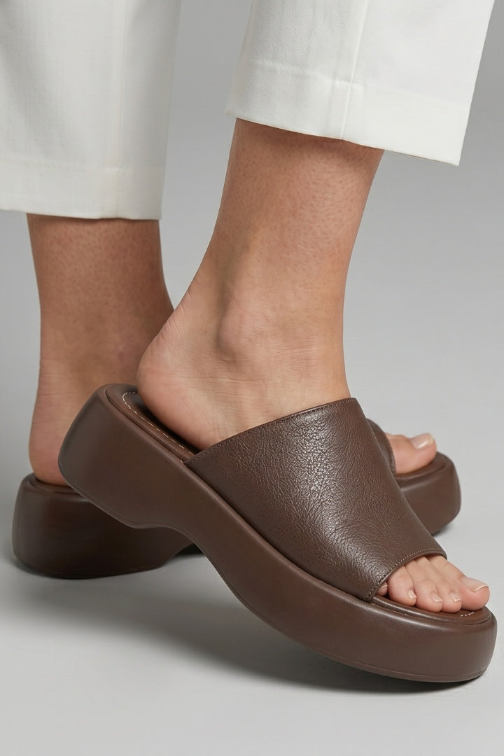 Aitana | Zapatillas Plataforma Sin Cordones Mujer Punta Abierta