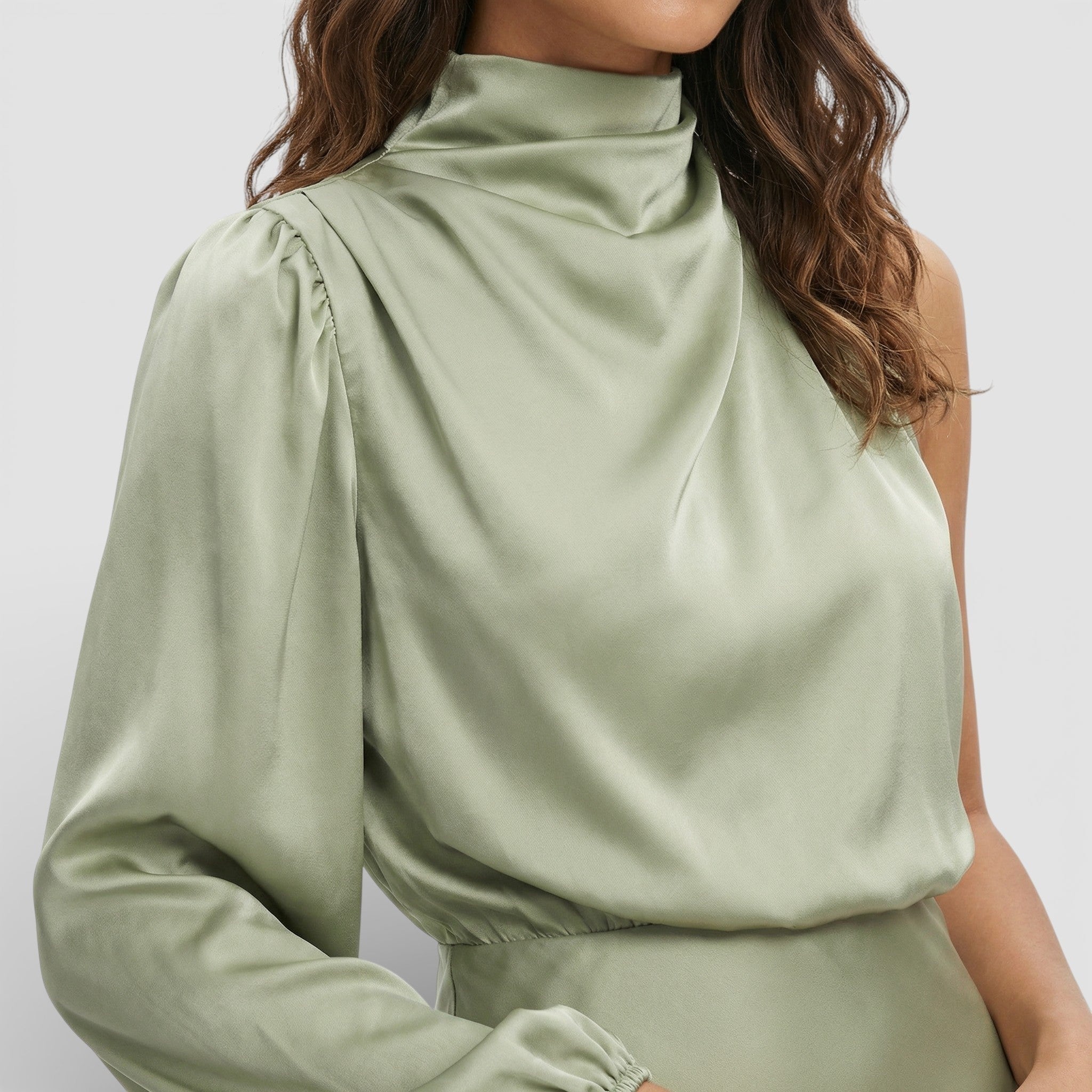 Ariadna | Vestido Corto Asimétrico de Un Hombro Mujer