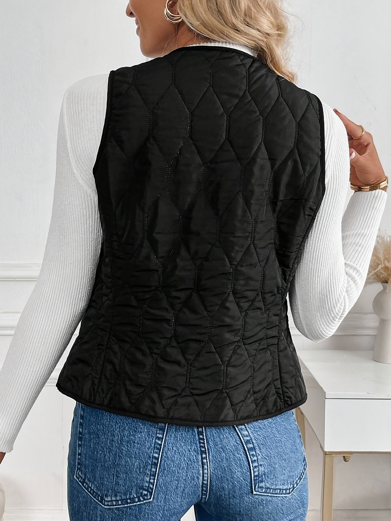 Berta | Chaleco Acolchado Mujer Forro Sherpa Reversible