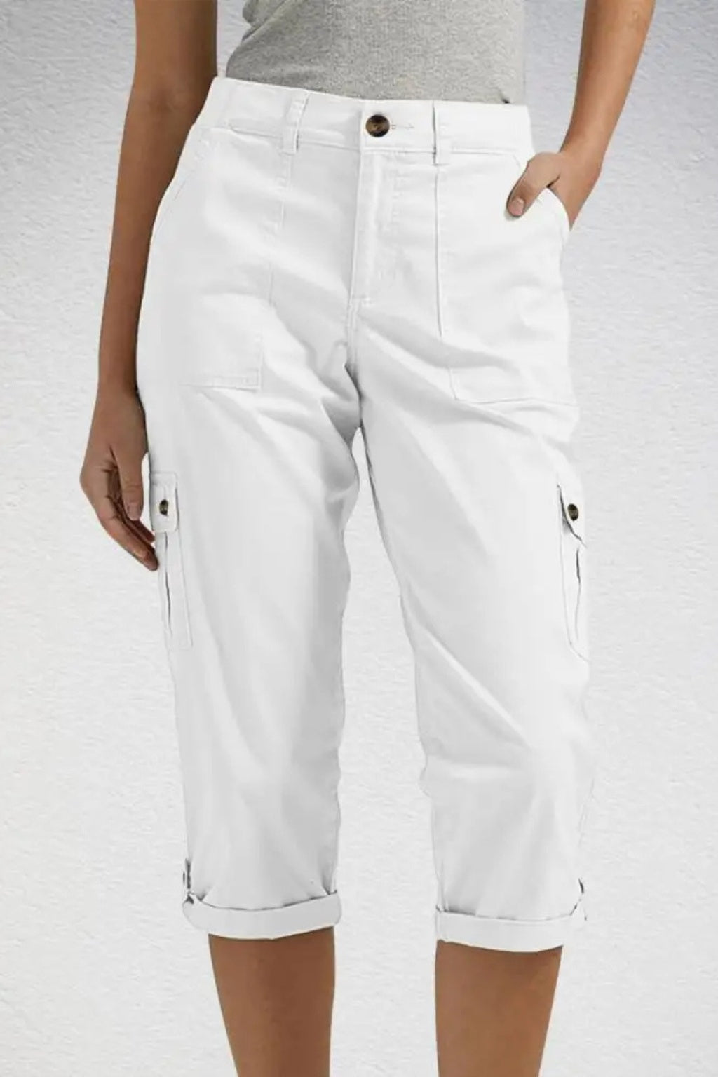 Berta | Pantalones Cargo Mujer Cortos Bolsillos Laterales
