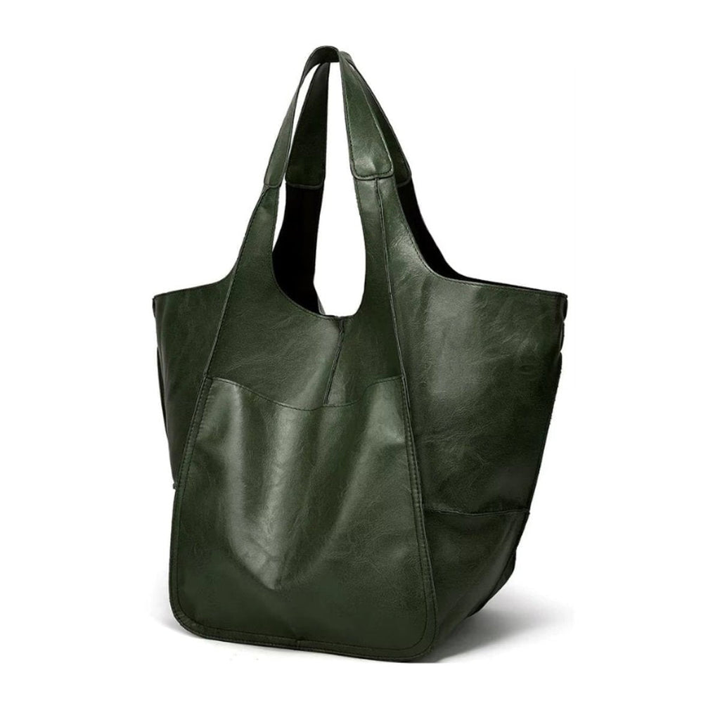 Berta | Tote Bag de Cuero Grande Mujer Bolsillos Exteriores