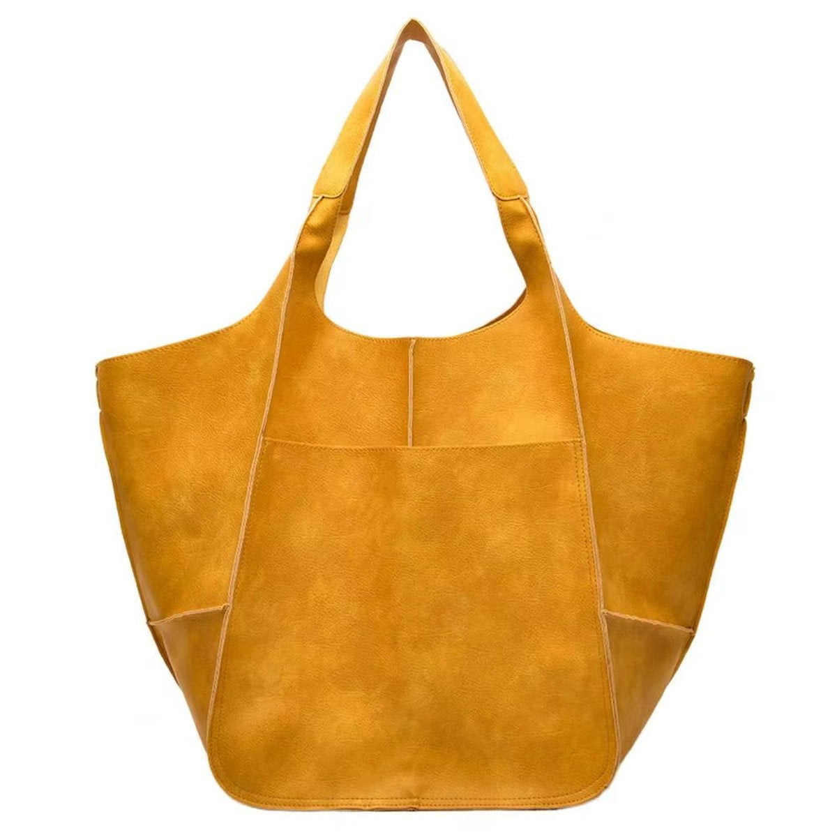 Berta | Tote Bag de Cuero Grande Mujer Bolsillos Exteriores