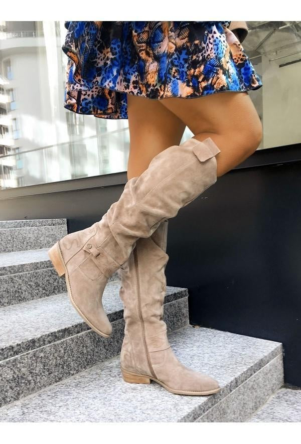 Candela | Botas de Ante Caña Alta Mujer de Invierno