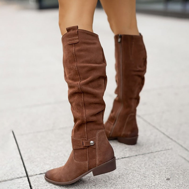 Candela | Botas de Ante Caña Alta Mujer de Invierno