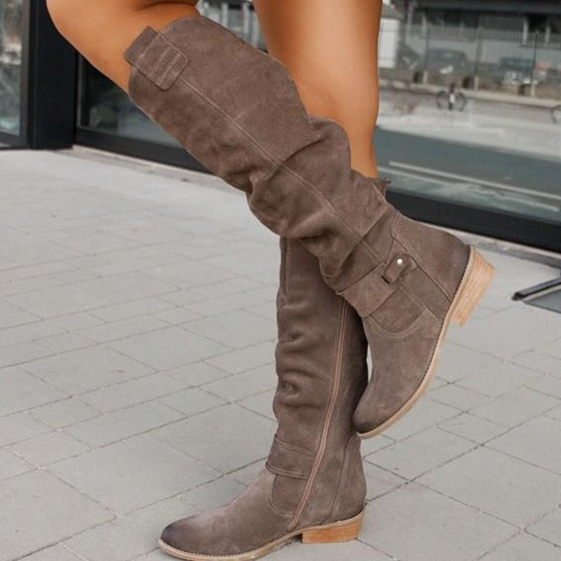 Candela | Botas de Ante Caña Alta Mujer de Invierno