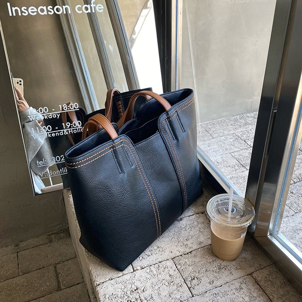 Carla | Tote Bag de Cuero Sintético Mujer Shopper Grande