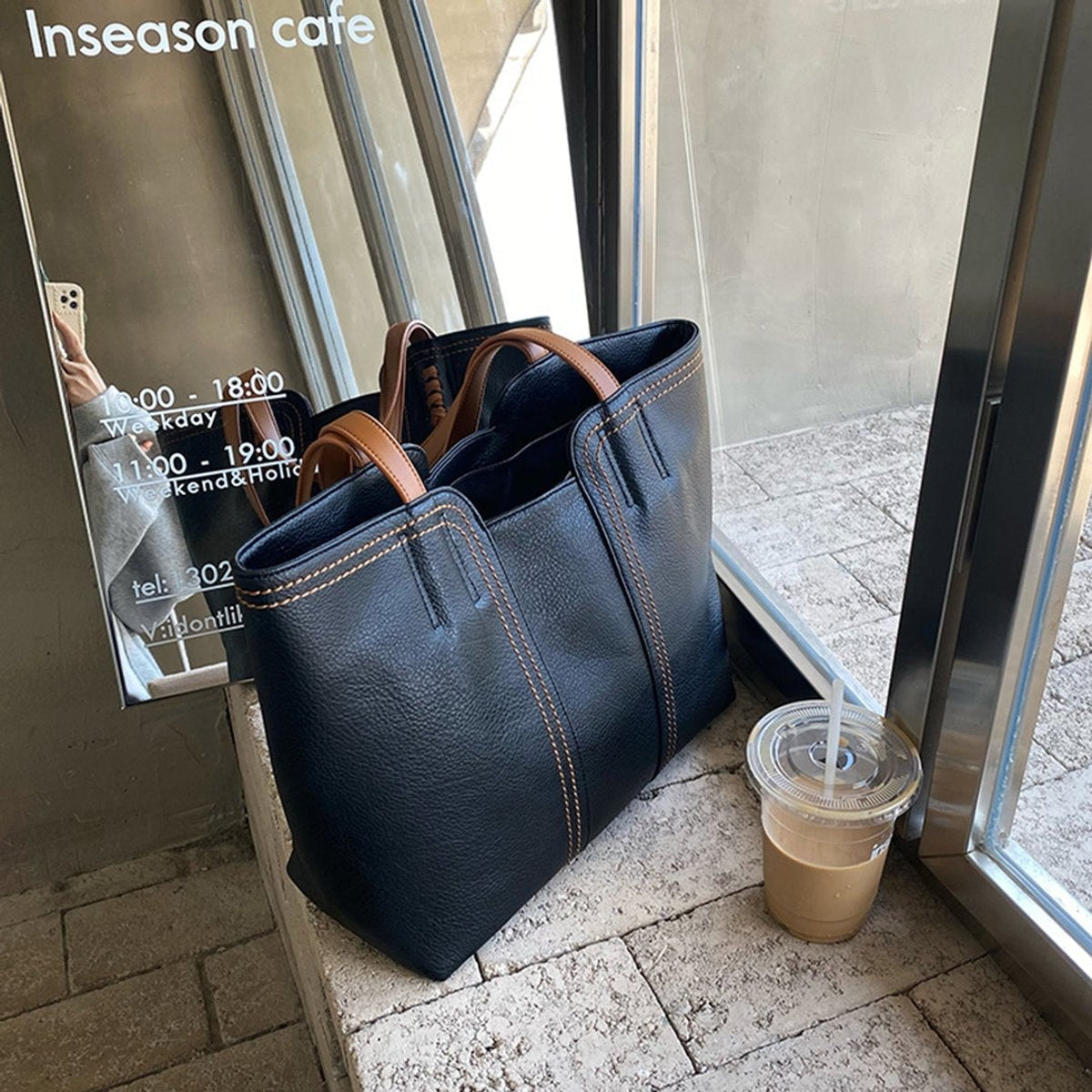 Carla | Tote Bag de Cuero Sintético Mujer Shopper Grande
