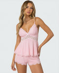 Celeste | Conjunto de Encaje Lencero Mujer Top Tirantes y Short