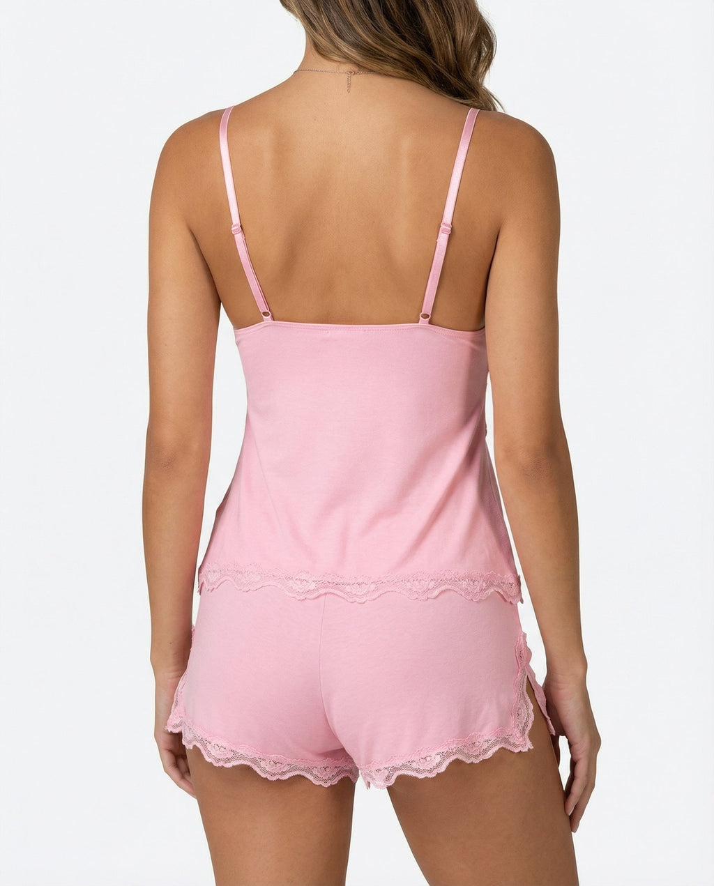 Celeste | Conjunto de Encaje Lencero Mujer Top Tirantes y Short