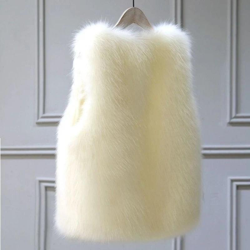 Paloma | Chaleco de Pelo Sintético Mujer Sin Mangas Oversize