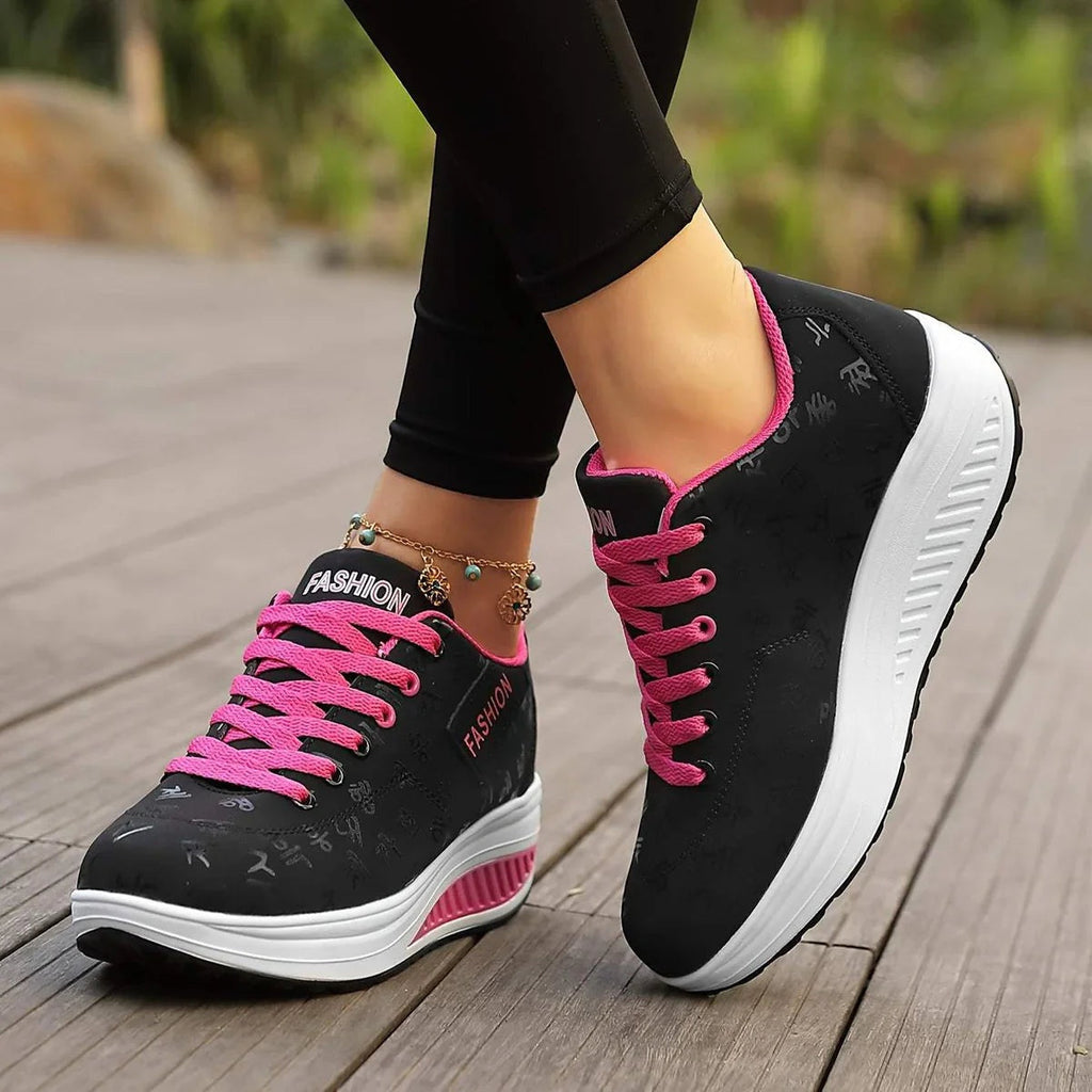 Cristina | Zapatillas Deportivas con Plataforma Mujer Cordones
