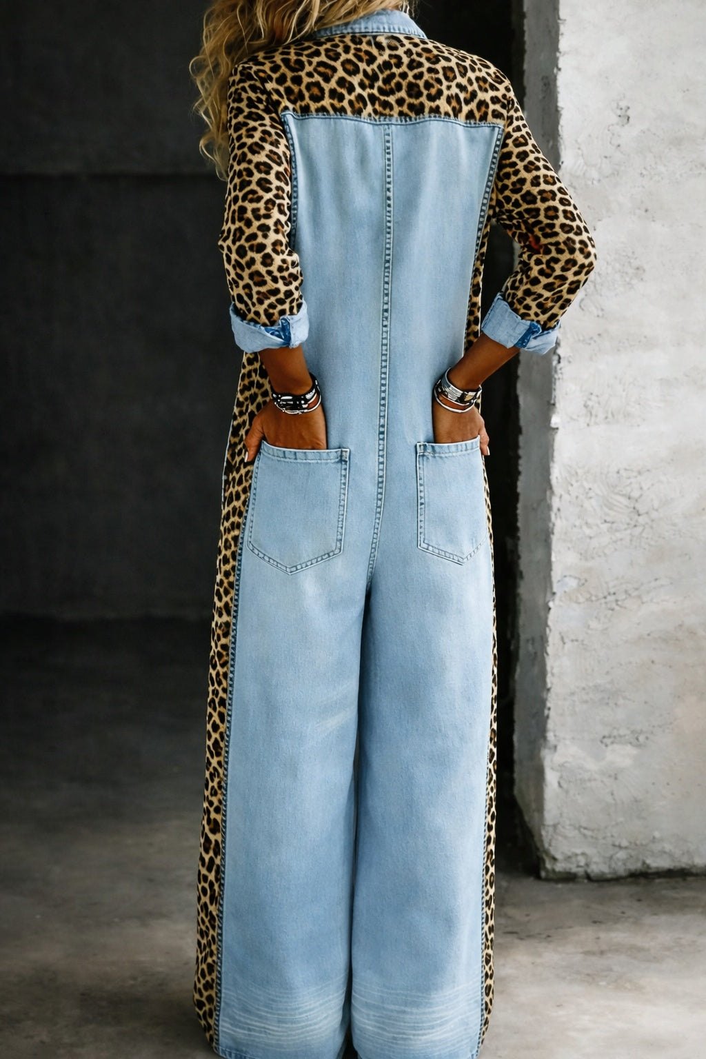 Diego | Mono Vaquero de Manga Larga Hombre Estampado Leopardo