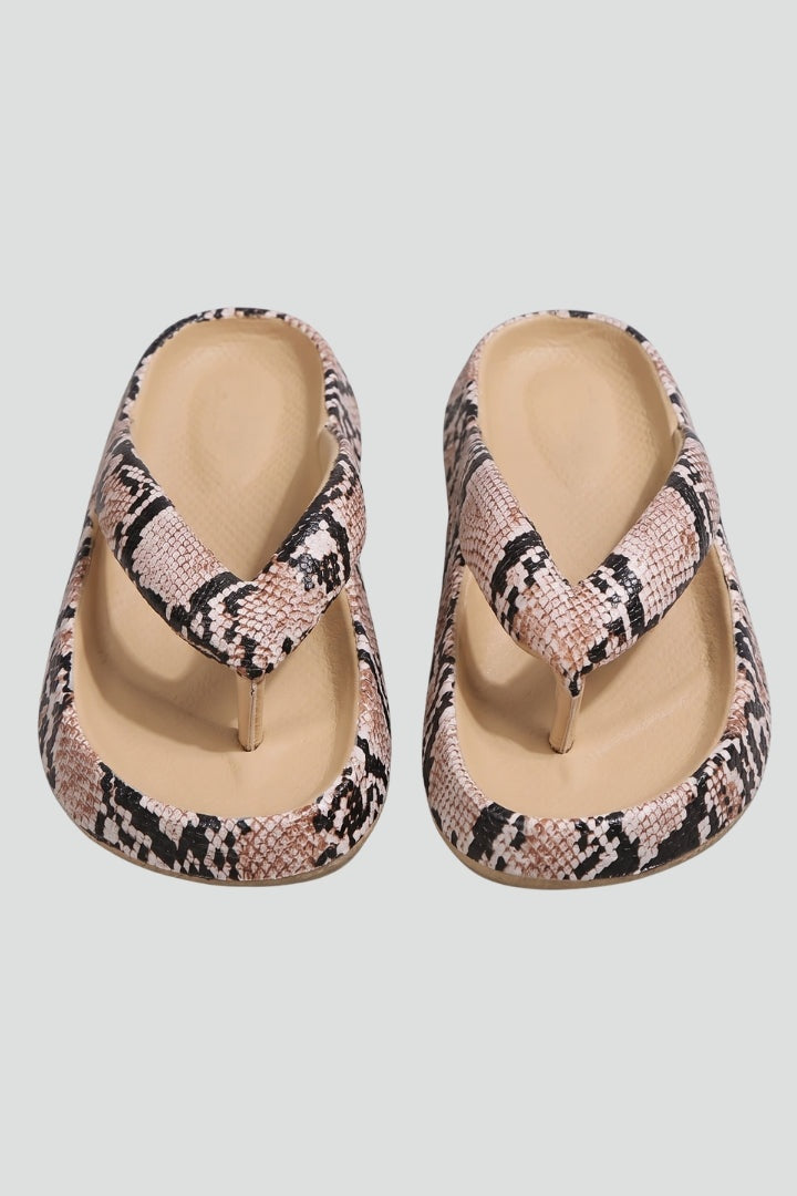 Elvira | Chanclas Mujer Suela Acolchada Estampado Animal Print