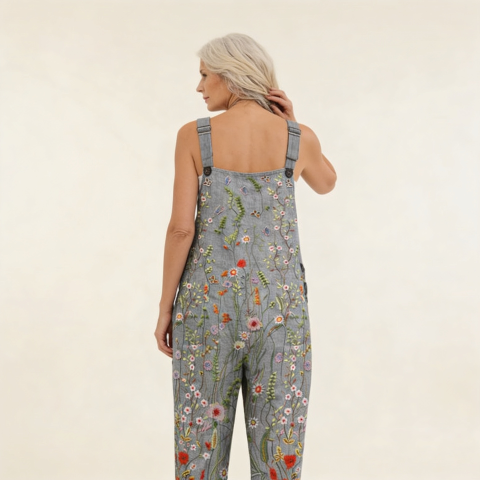 Soledad | Mono Largo de Lino con Rayas Mujer Tirantes