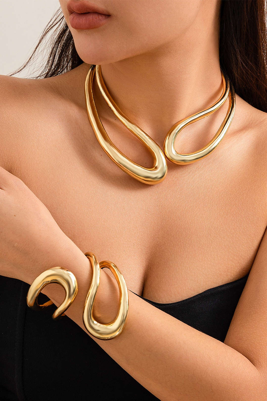 Esther | Collar Asimétrico Mujer Diseño Escultórico