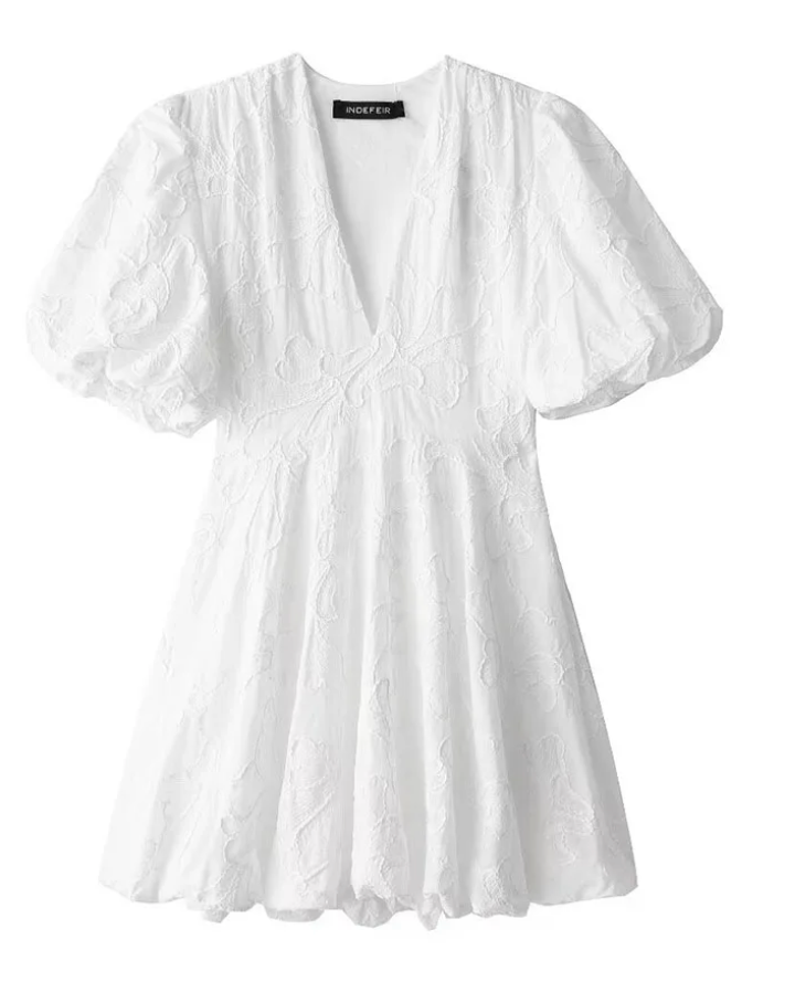 Esther | Vestido Corto de Verano con Volantes Mujer Bordado
