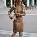 Gema | Vestido de Invierno de Punto Mujer Cuello Alto Manga Larga