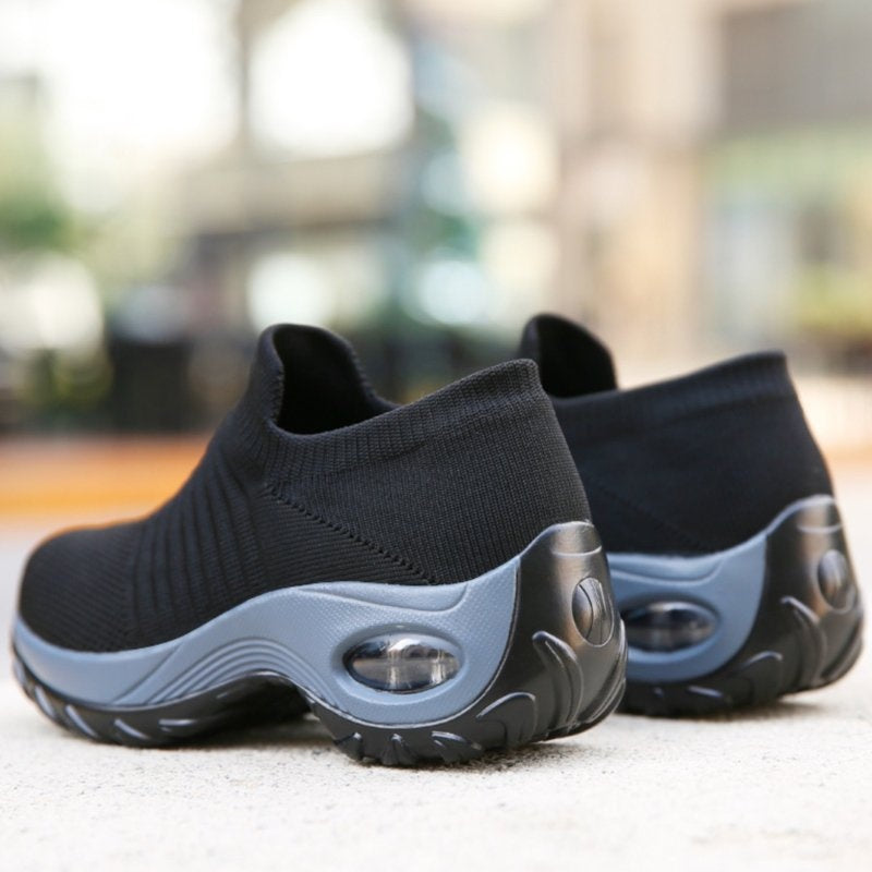 Gema | Zapatillas Sin Cordones Plataforma Mujer Tejido Transpirable