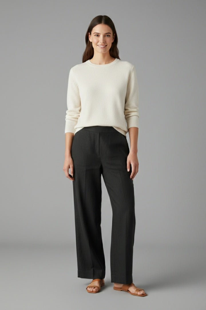Gloria | Pantalón Palazzo de Cintura Elástica Mujer Bolsillos