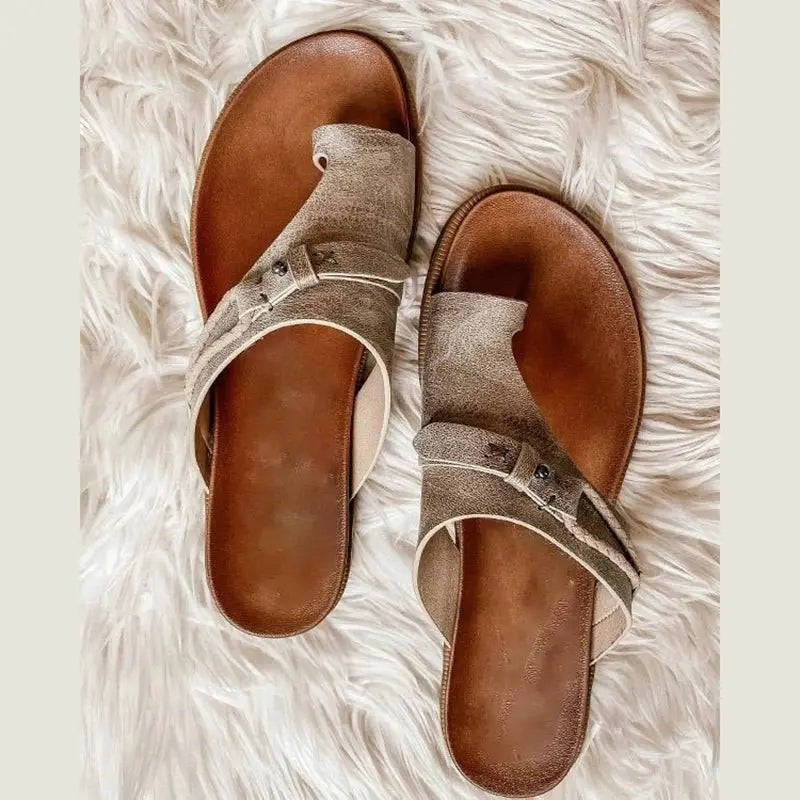 Inés | Sandalias Planas Tipo Birkenstock Mujer Punta Abierta