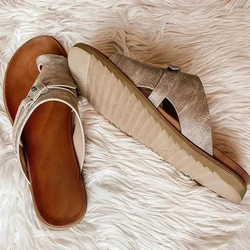 Inés | Sandalias Planas Tipo Birkenstock Mujer Punta Abierta
