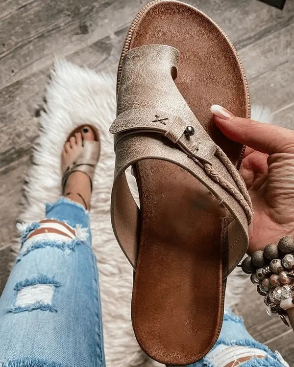 Inés | Sandalias Planas Tipo Birkenstock Mujer Punta Abierta
