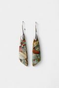 Izaro | Pendientes Largos Asimétricos Mujer Jaspe Natural