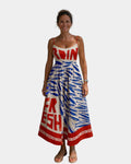 Laia | Vestido Midi Estampado con Tirantes Mujer Falda Vuelo
