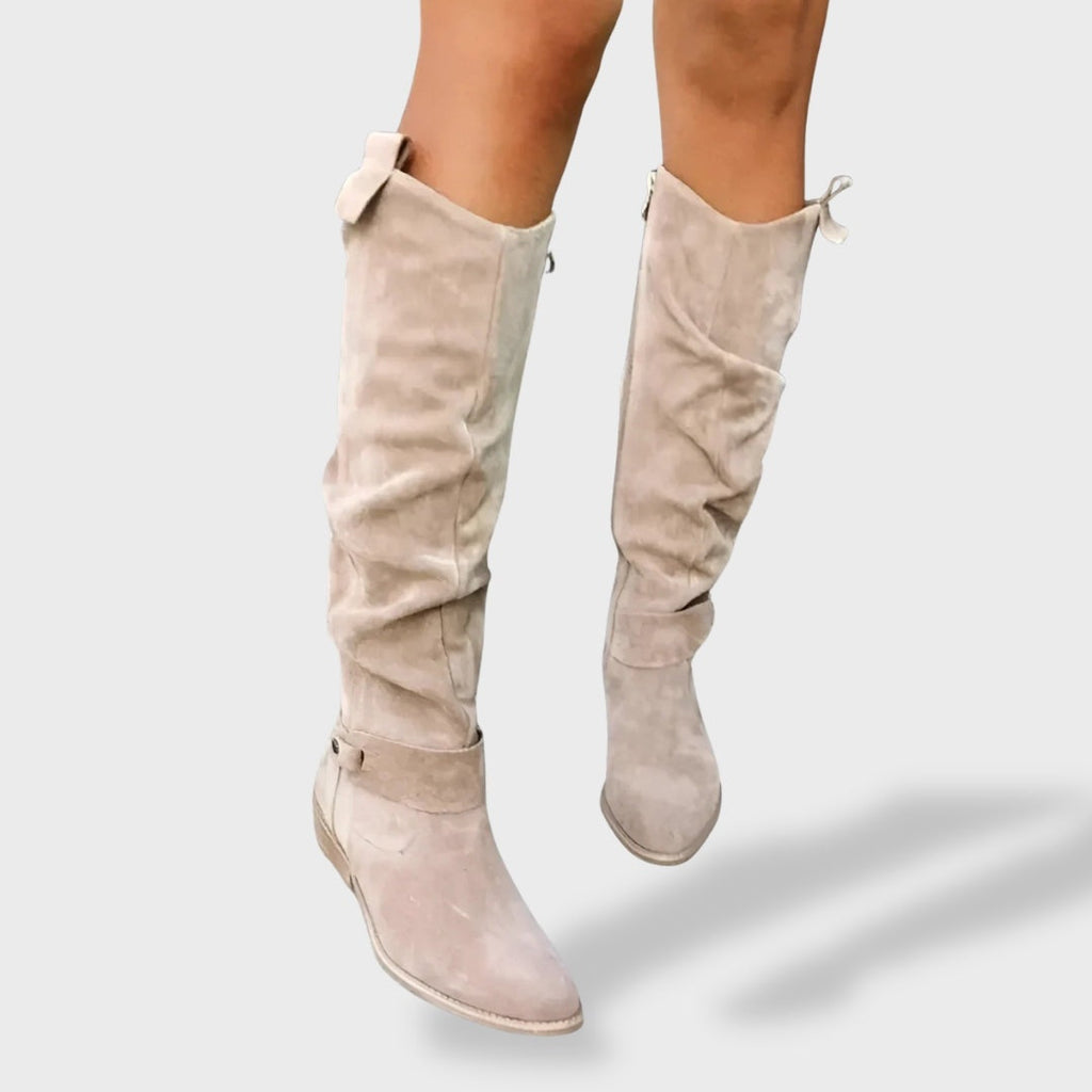 Leire | Botas Camperas Mujer Caña Alta de Ante