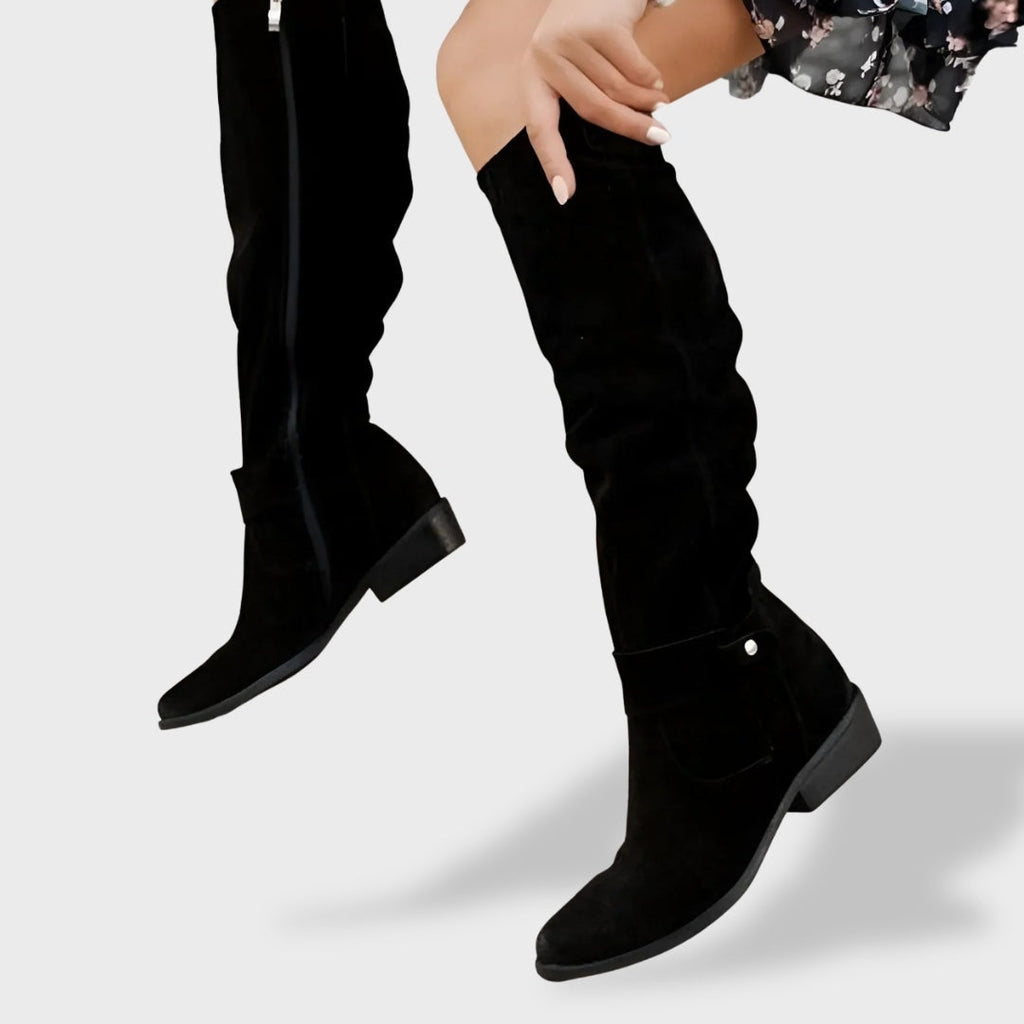 Leire | Botas Camperas Mujer Caña Alta de Ante