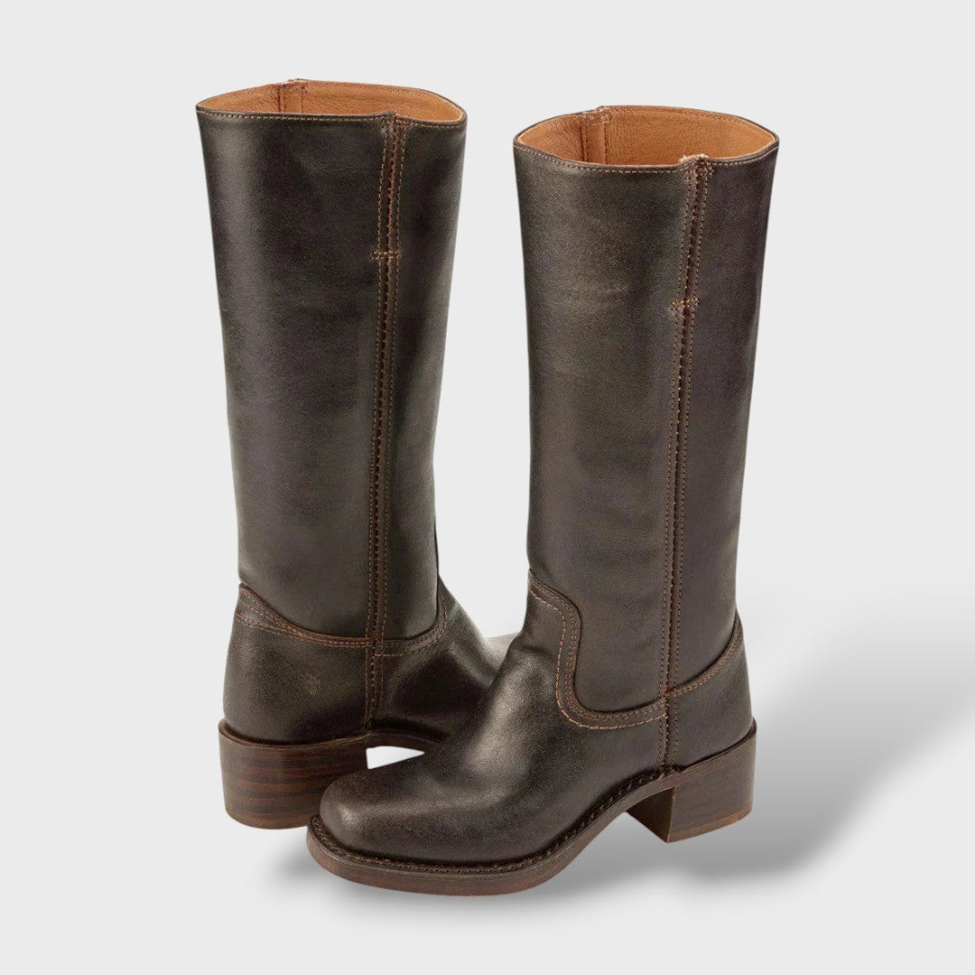 Lola | Botas Camperas de Piel Mujer Caña Alta