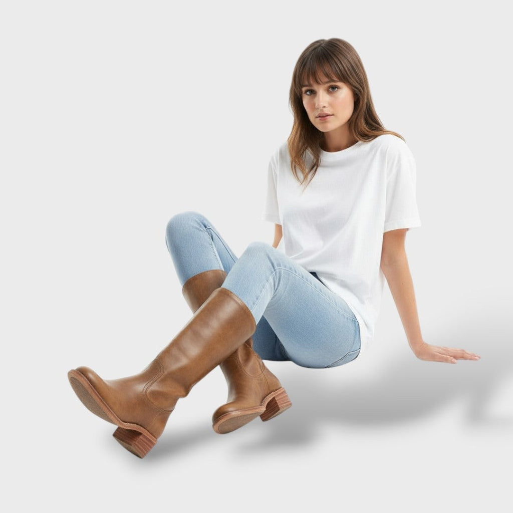 Lola | Botas Camperas de Piel Mujer Caña Alta