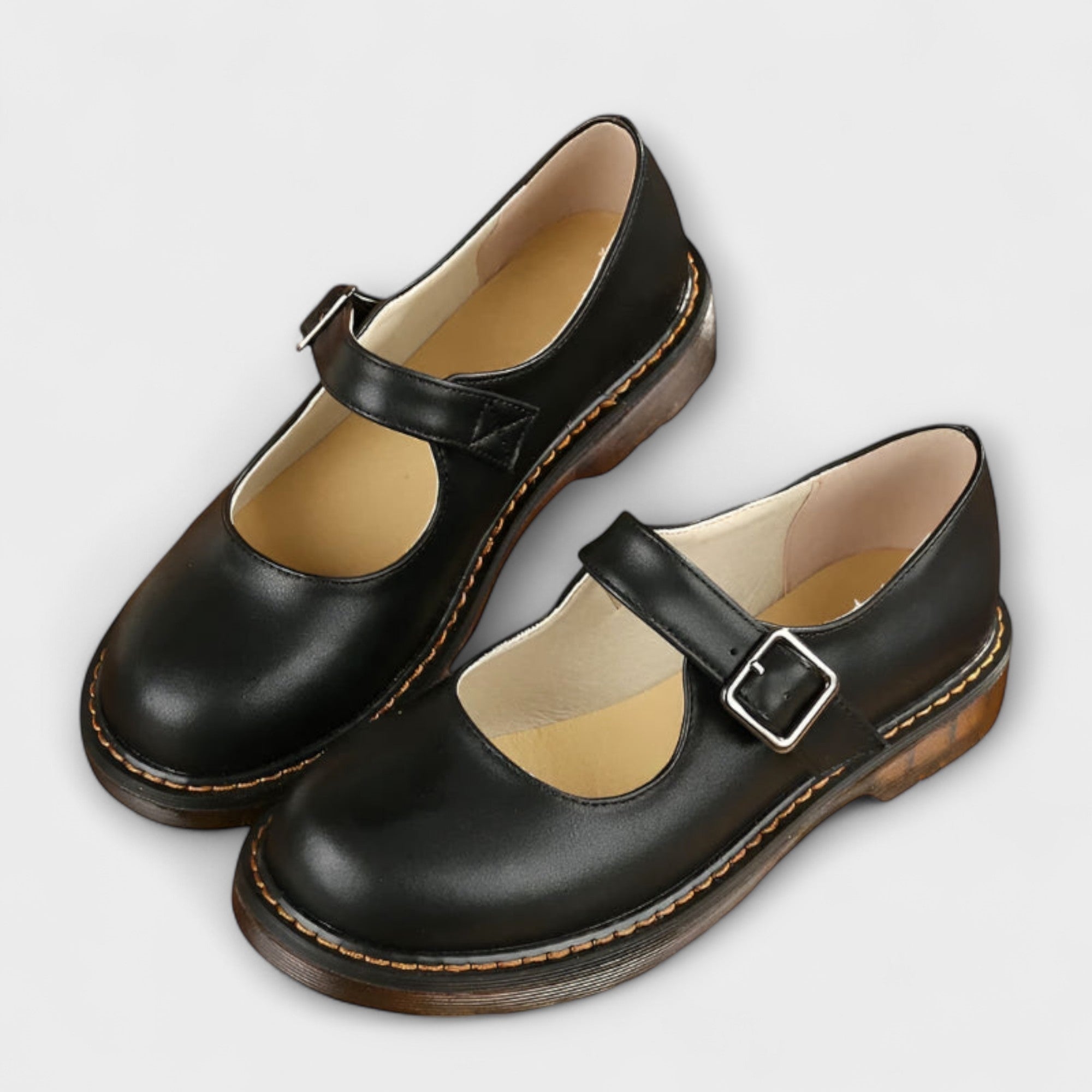 Lola | Mary Jane Shoes Mujer Piel Hebilla Suela Gruesa