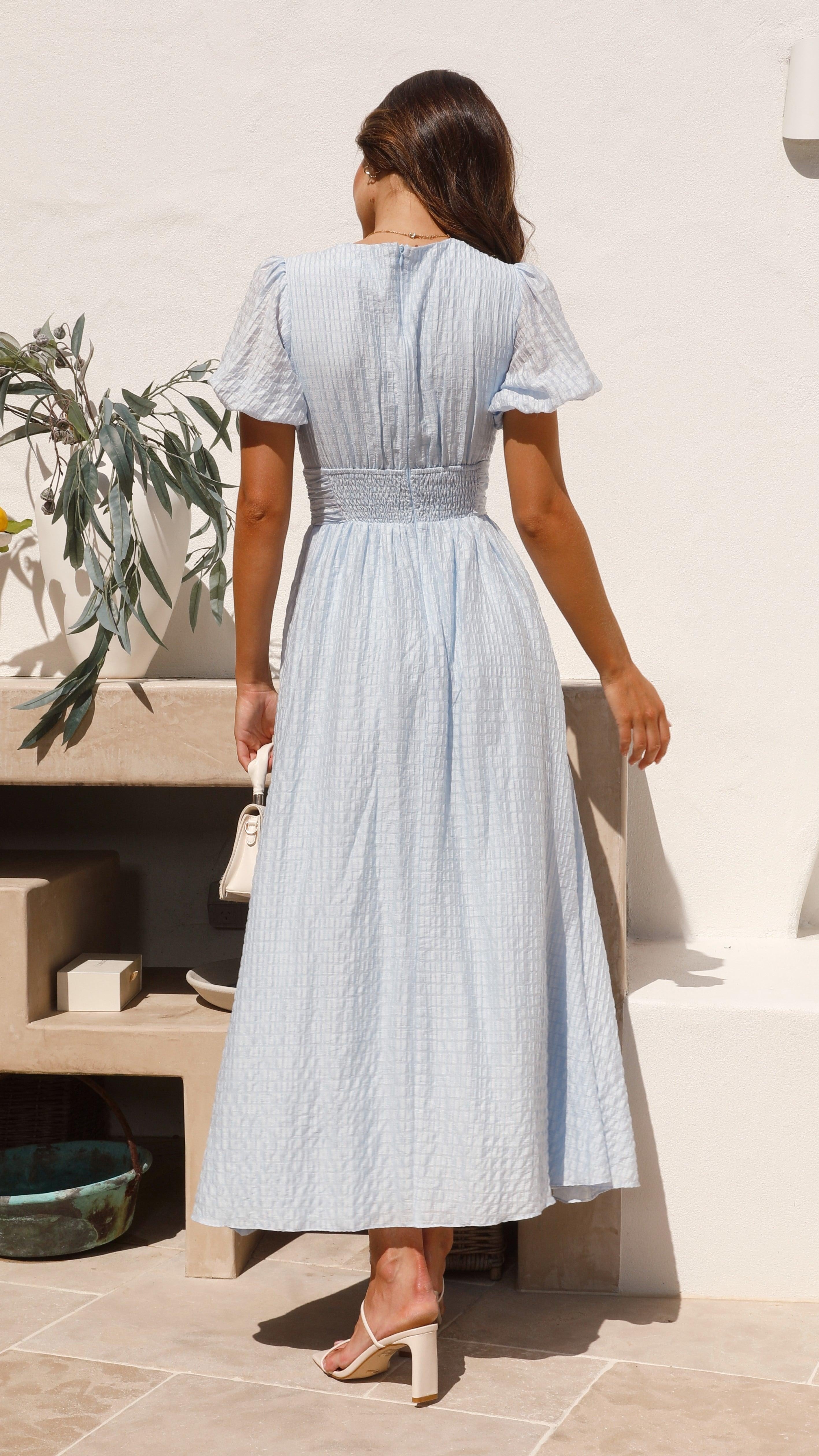 Lola | Vestido Largo de Verano con Botones Mujer Escote V