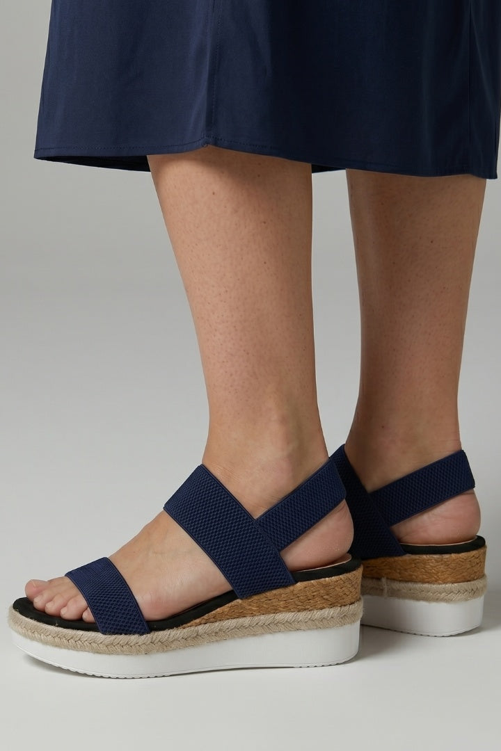 Lorena | Sandalias de Cuña Espadrille Verano Mujer Tiras Elásticas