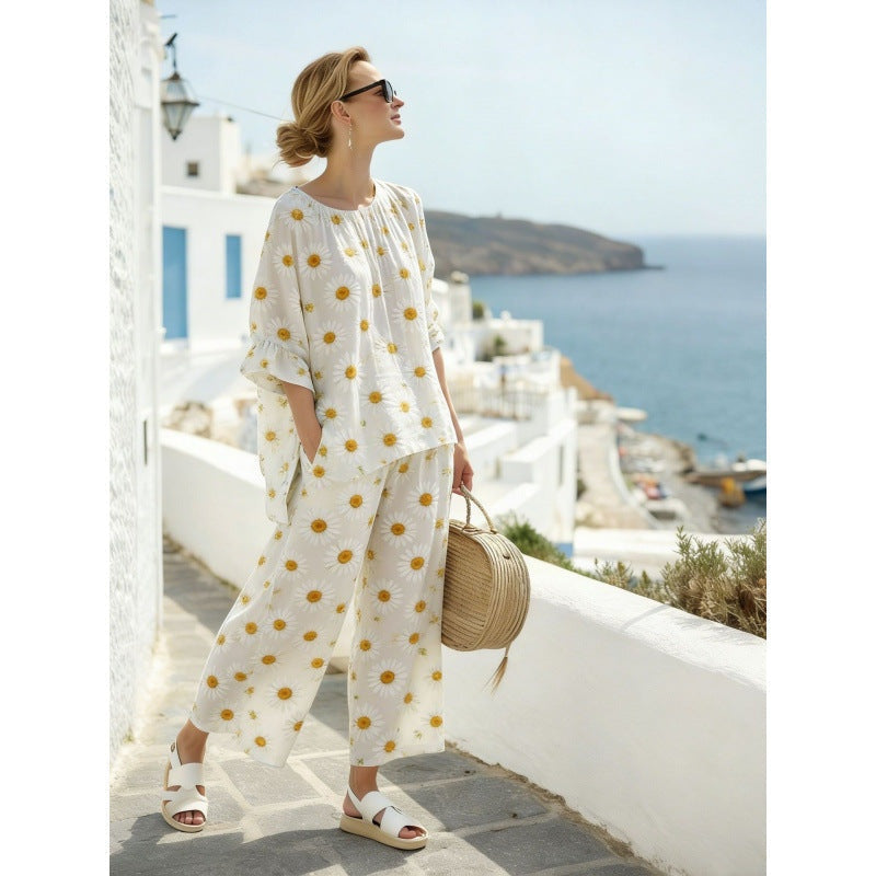 Marina | Conjunto de Dos Piezas de Verano Tie Dye Mujer Holgado