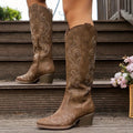 Mencía | Botas Cowboy Mujer Caña Alta Bordadas