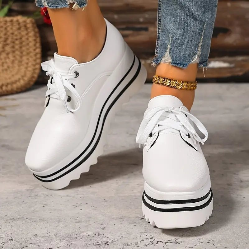 Mireia | Zapatillas de Vestir Oxford Plataforma Mujer Cordones