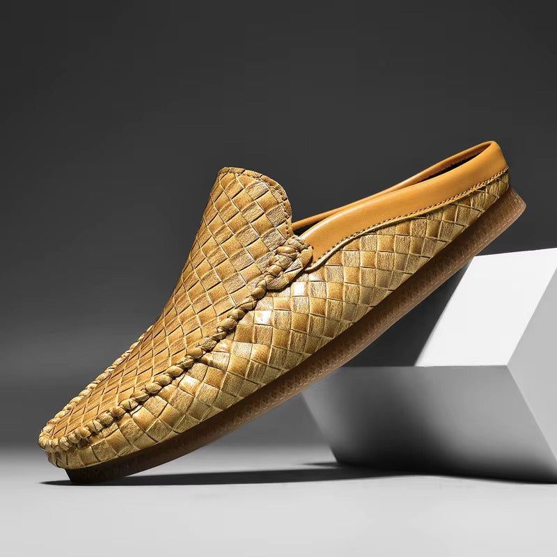 Oriol | Mocasín de Cuero Trenzado Hombre Slip-On