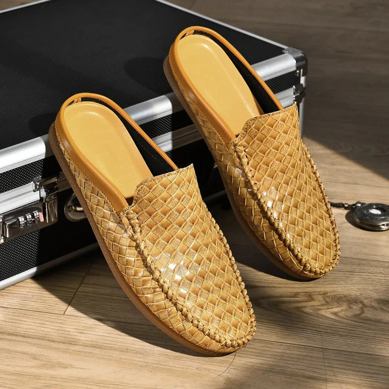 Oriol | Mocasín de Cuero Trenzado Hombre Slip-On