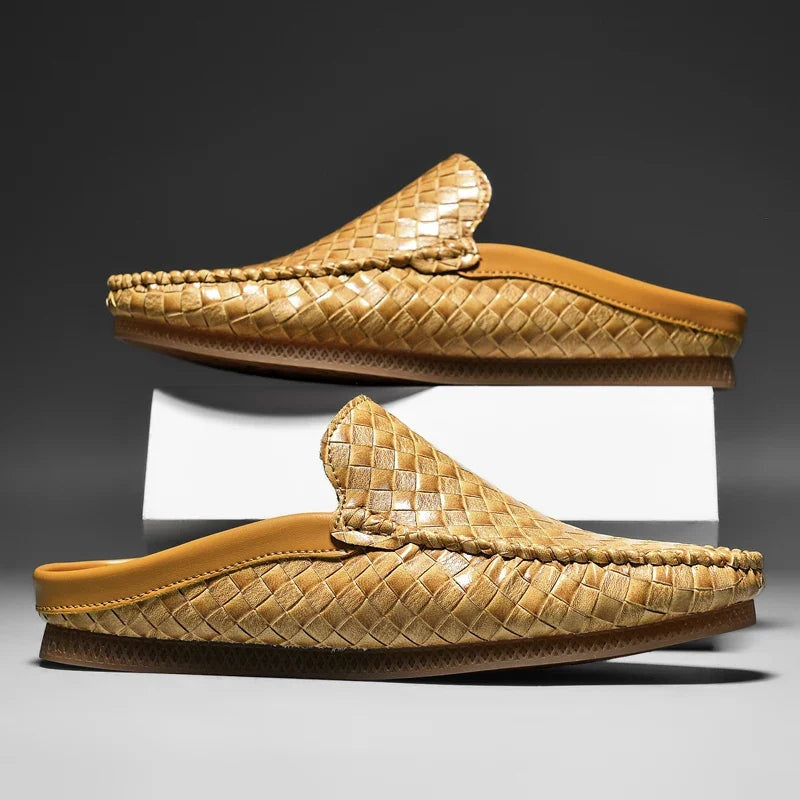Oriol | Mocasín de Cuero Trenzado Hombre Slip-On