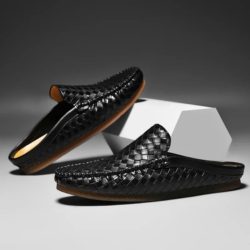Oriol | Mocasín de Cuero Trenzado Hombre Slip-On