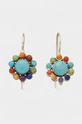 Pilar | Pendientes Colgantes Multicolor Mujer Turquesa