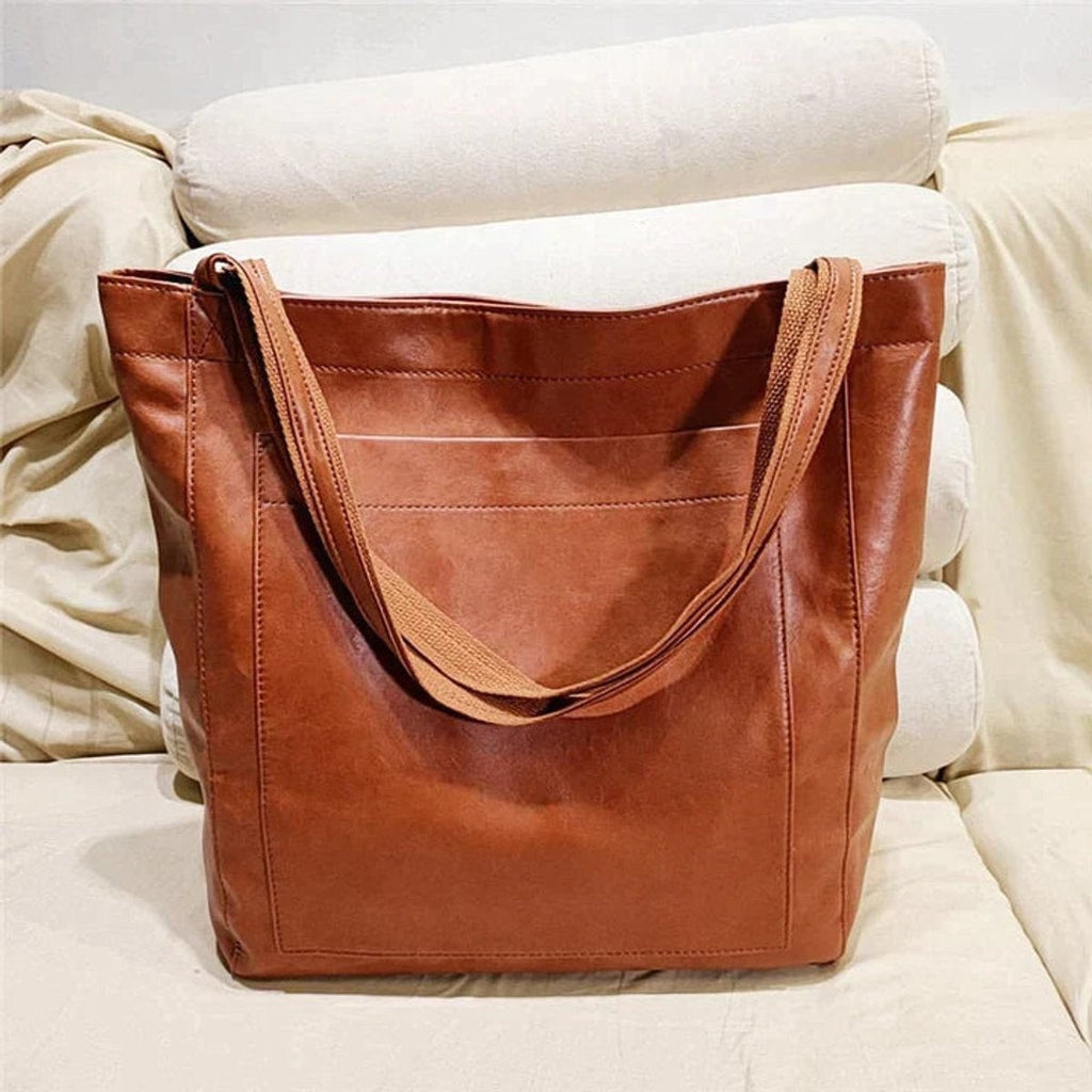 Pilar | Tote Bag de Cuero Mujer Bolso Shopper Grande